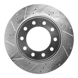 Dynamic Friction 2008-2020 Dodge Ram 4500 Front Left Drilled & Slotted Silver Brake Rotor by Dynamic Friction Company 631-40108L