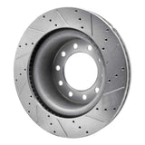 Dynamic Friction 2008-2020 Dodge Ram 4500 Front Left Drilled & Slotted Silver Brake Rotor by Dynamic Friction Company 631-40108L