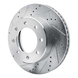 Dynamic Friction 2009-2025 Dodge Ram 2500 Front Left Drilled & Slotted Silver Brake Rotor by Dynamic Friction Company 631-40110L