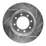 Dynamic Friction 2009-2025 Dodge Ram 2500 Front Left Drilled & Slotted Silver Brake Rotor by Dynamic Friction Company 631-40110L