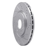 Dynamic Friction 2012-2025 Chrysler Pacifica Front Right Drilled & Slotted Silver Brake Rotor by Dynamic Friction Company 631-40112R