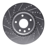 Dynamic Friction 2012-2025 Chrysler Pacifica Front Right Drilled & Slotted Silver Brake Rotor by Dynamic Friction Company 631-40112R