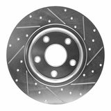 Dynamic Friction 2012-2020 Chrysler Town & Country Rear Left Drilled & Slotted Silver Brake Rotor by Dynamic Friction Company 631-40113L