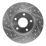 Dynamic Friction 2012-2020 Chrysler Town & Country Rear Left Drilled & Slotted Silver Brake Rotor by Dynamic Friction Company 631-40113L