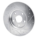 Dynamic Friction 2012-2020 Chrysler Town & Country Rear Left Drilled & Slotted Silver Brake Rotor by Dynamic Friction Company 631-40113L