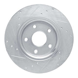 Dynamic Friction 2012-2020 Chrysler Town & Country Rear Right Drilled & Slotted Silver Brake Rotor by Dynamic Friction Company 631-40113R