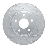 Dynamic Friction 2012-2020 Chrysler Town & Country Rear Right Drilled & Slotted Silver Brake Rotor by Dynamic Friction Company 631-40113R