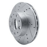 Dynamic Friction 2014-2025 Ram ProMaster 2500 Front Left Drilled & Slotted Silver Brake Rotor by Dynamic Friction Company 631-40114L