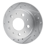 Dynamic Friction 2014-2021 Ram ProMaster 2500 Rear Left Drilled & Slotted Silver Brake Rotor by Dynamic Friction Company 631-40115L
