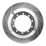 Dynamic Friction 2005-2020 Dodge Ram 4500 Rear Left Left Drilled & Slotted Silver Brake Rotor by Dynamic Friction Company 631-40116L