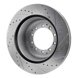 Dynamic Friction 2005-2020 Dodge Ram 4500 Rear Left Left Drilled & Slotted Silver Brake Rotor by Dynamic Friction Company 631-40116L