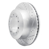 Dynamic Friction 2005-2020 Dodge Ram 4500 Rear Right Drilled & Slotted Silver Brake Rotor by Dynamic Friction Company 631-40116R