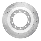 Dynamic Friction 2005-2020 Dodge Ram 4500 Rear Right Drilled & Slotted Silver Brake Rotor by Dynamic Friction Company 631-40116R