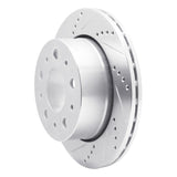 Dynamic Friction 2014-2021 Ram ProMaster 3500 Rear Left Drilled & Slotted Silver Brake Rotor by Dynamic Friction Company 631-40117L