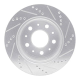 Dynamic Friction 2014-2021 Ram ProMaster 3500 Rear Left Drilled & Slotted Silver Brake Rotor by Dynamic Friction Company 631-40117L