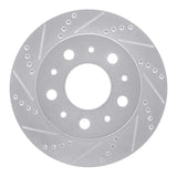 Dynamic Friction 2014-2021 Ram ProMaster 3500 Rear Left Drilled & Slotted Silver Brake Rotor by Dynamic Friction Company 631-40117L