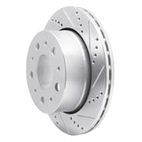 Dynamic Friction 2014-2021 Ram ProMaster 3500 Rear Right Drilled & Slotted Silver Brake Rotor by Dynamic Friction Company 631-40117R