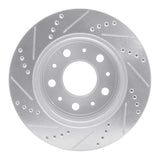 Dynamic Friction 2014-2021 Ram ProMaster 3500 Rear Right Drilled & Slotted Silver Brake Rotor by Dynamic Friction Company 631-40117R