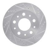 Dynamic Friction 2014-2021 Ram ProMaster 3500 Rear Right Drilled & Slotted Silver Brake Rotor by Dynamic Friction Company 631-40117R