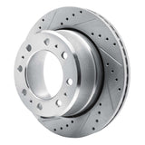 Dynamic Friction 2009-2025 Dodge Ram 2500 Rear Left Drilled & Slotted Silver Brake Rotor by Dynamic Friction Company 631-40118L