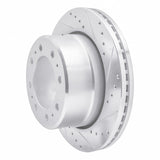 Dynamic Friction 2009-2025 Dodge Ram 3500 Rear Right Drilled & Slotted Silver Brake Rotor by Dynamic Friction Company 631-40118R