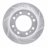 Dynamic Friction 2009-2025 Dodge Ram 3500 Rear Right Drilled & Slotted Silver Brake Rotor by Dynamic Friction Company 631-40118R
