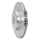 Dynamic Friction 2019-2025 Ram 1500 Front Left Drilled & Slotted Silver Brake Rotor by Dynamic Friction Company 631-40120L
