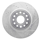 Dynamic Friction 2019-2025 Ram 1500 Front Right Drilled & Slotted Silver Brake Rotor by Dynamic Friction Company 631-40120R