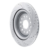 Dynamic Friction 2019-2025 Ram 1500 Rear Left Drilled & Slotted Silver Brake Rotor by Dynamic Friction Company 631-40121L