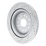 Dynamic Friction 2019-2025 Ram 1500 Rear Right Drilled & Slotted Silver Brake Rotor by Dynamic Friction Company 631-40121R