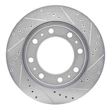 Dynamic Friction 2019-2025 Ram 4000 (Mexico) Rear Right Drilled & Slotted Silver Brake Rotor by Dynamic Friction Company 631-40122R