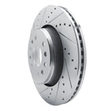 Dynamic Friction 2021-2025 Jeep Grand Wagoneer L Front Left Drilled & Slotted Silver Brake Rotor by Dynamic Friction Company 631-40125L