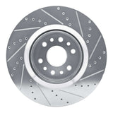 Dynamic Friction 2021-2025 Jeep Grand Wagoneer L Front Left Drilled & Slotted Silver Brake Rotor by Dynamic Friction Company 631-40125L