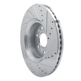 Dynamic Friction 2021-2025 Jeep Grand Wagoneer L Front Left Drilled & Slotted Silver Brake Rotor by Dynamic Friction Company 631-40125L