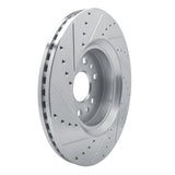 Dynamic Friction 2021-2025 Jeep Wagoneer Front Right Drilled & Slotted Silver Brake Rotor by Dynamic Friction Company 631-40125R