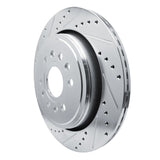 Dynamic Friction 2021-2025 Jeep Wagoneer Rear Left Drilled & Slotted Silver Brake Rotor by Dynamic Friction Company 631-40126L