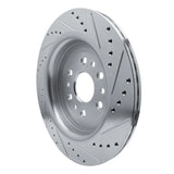 Dynamic Friction 2021-2025 Jeep Wagoneer Rear Left Drilled & Slotted Silver Brake Rotor by Dynamic Friction Company 631-40126L