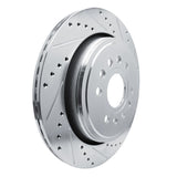 Dynamic Friction 2021-2025 Jeep Grand Wagoneer Rear Right Drilled & Slotted Silver Brake Rotor by Dynamic Friction Company 631-40126R
