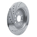 Dynamic Friction 2021-2025 Jeep Grand Wagoneer Rear Right Drilled & Slotted Silver Brake Rotor by Dynamic Friction Company 631-40126R