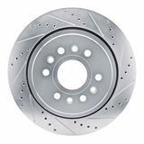 Dynamic Friction 2021-2025 Jeep Grand Wagoneer Rear Right Drilled & Slotted Silver Brake Rotor by Dynamic Friction Company 631-40126R