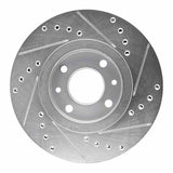 R1 Concepts 1988-1989 Eagle Medallion Front Left Drilled & Slotted Silver Brake Rotor by R1 Concepts 631-41000L