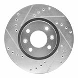 R1 Concepts 1988-1989 Eagle Medallion Front Left Drilled & Slotted Silver Brake Rotor by R1 Concepts 631-41000L