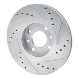 R1 Concepts 1988-1989 Eagle Medallion Front Left Drilled & Slotted Silver Brake Rotor by R1 Concepts 631-41000L