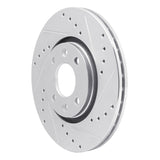 R1 Concepts 1988-1989 Eagle Medallion Front Right Drilled & Slotted Silver Brake Rotor by R1 Concepts 631-41000R