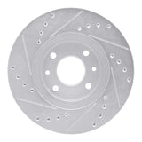 R1 Concepts 1988-1989 Eagle Medallion Front Right Drilled & Slotted Silver Brake Rotor by R1 Concepts 631-41000R