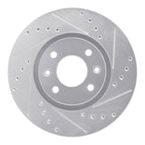 R1 Concepts 1988-1989 Eagle Medallion Front Right Drilled & Slotted Silver Brake Rotor by R1 Concepts 631-41000R