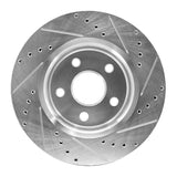 Dynamic Friction 2005-2010 Jeep Grand Cherokee Front Left Drilled & Slotted Silver Brake Rotor by Dynamic Friction Company 631-42000L