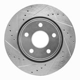 Dynamic Friction 2005-2010 Jeep Grand Cherokee Front Left Drilled & Slotted Silver Brake Rotor by Dynamic Friction Company 631-42000L