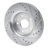 Dynamic Friction 2005-2010 Jeep Grand Cherokee Front Left Drilled & Slotted Silver Brake Rotor by Dynamic Friction Company 631-42000L