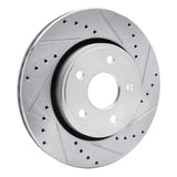 Dynamic Friction 2005-2010 Jeep Commander Front Right Drilled & Slotted Silver Brake Rotor by Dynamic Friction Company 631-42000R
